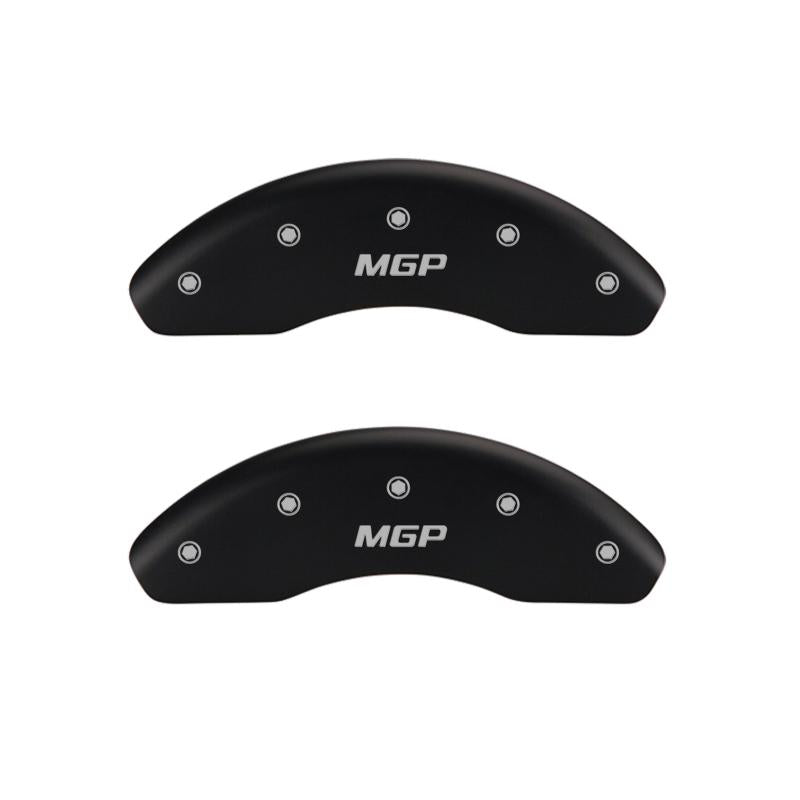 MGP 4 Caliper Covers Engraved Front & Rear MGP Black finish silver ch 10201SMGPBK Main Image