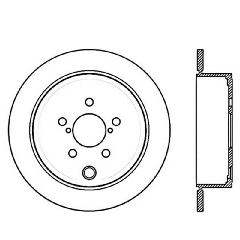 StopTech Power Slot 08-10 WRX Rear Right Slotted Rotor 126.47029SR Main Image