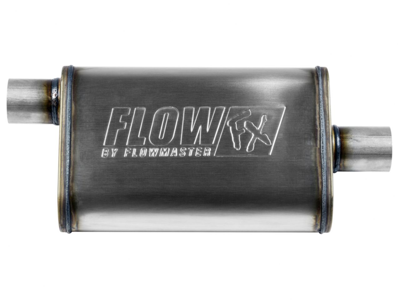 Flowmaster Muffler, 2.25" In (O) / 2.25" Out (C): ea, Stainless Steel