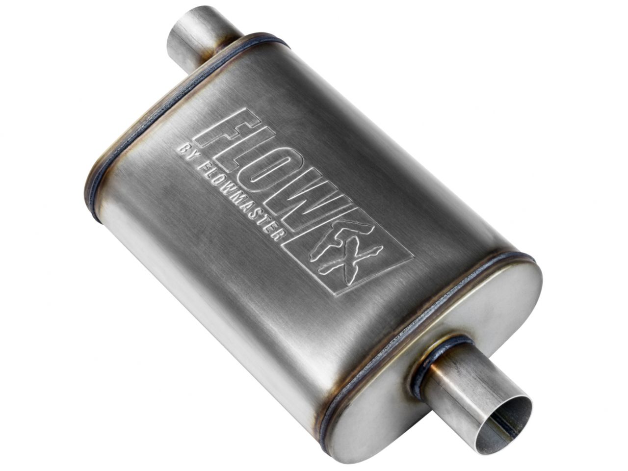 Flowmaster Muffler, 2.25" In (O) / 2.25" Out (C): ea, Stainless Steel