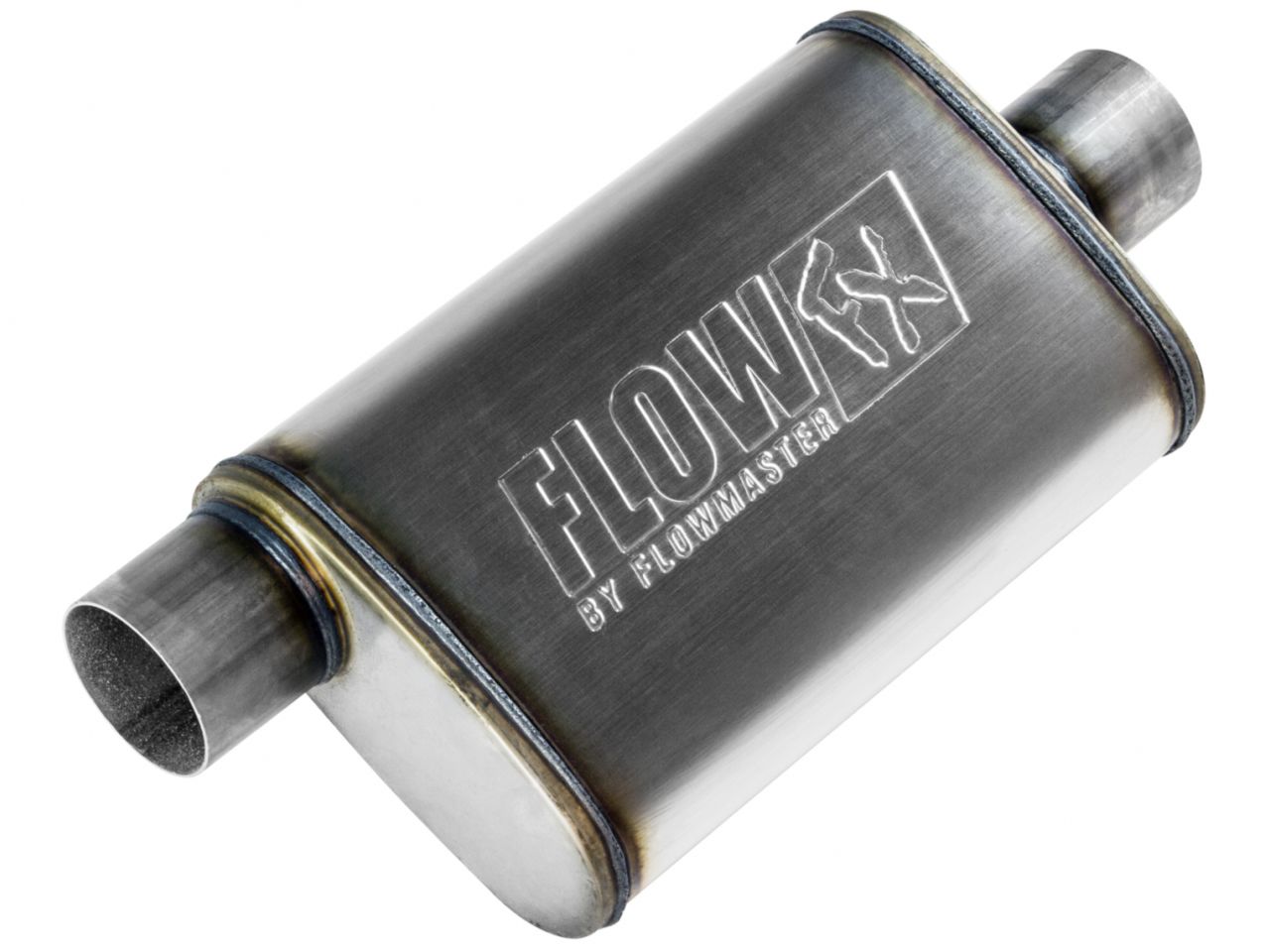 Flowmaster FlowFX Muffler, 3.00" IN (O) / OUT (C): ea, Stainless Steel