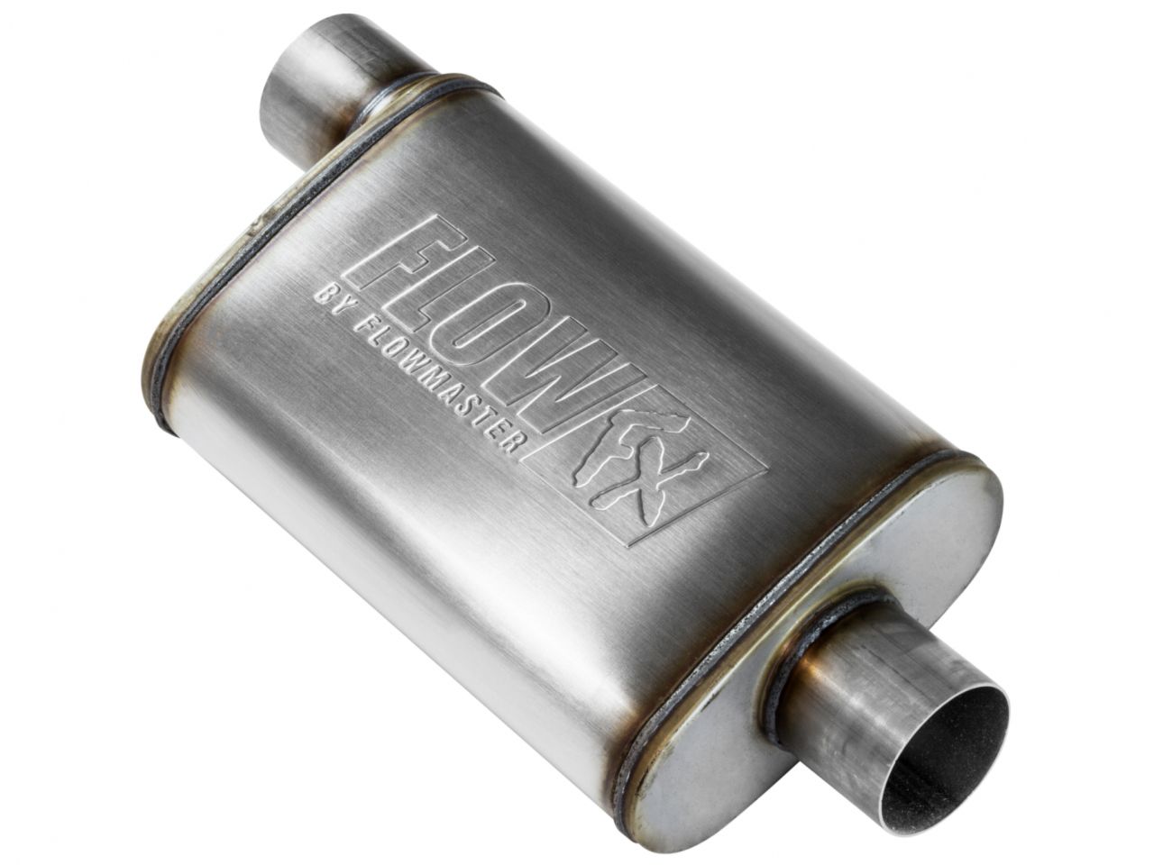 Flowmaster FlowFX Muffler, 3.00" IN (O) / OUT (C): ea, Stainless Steel