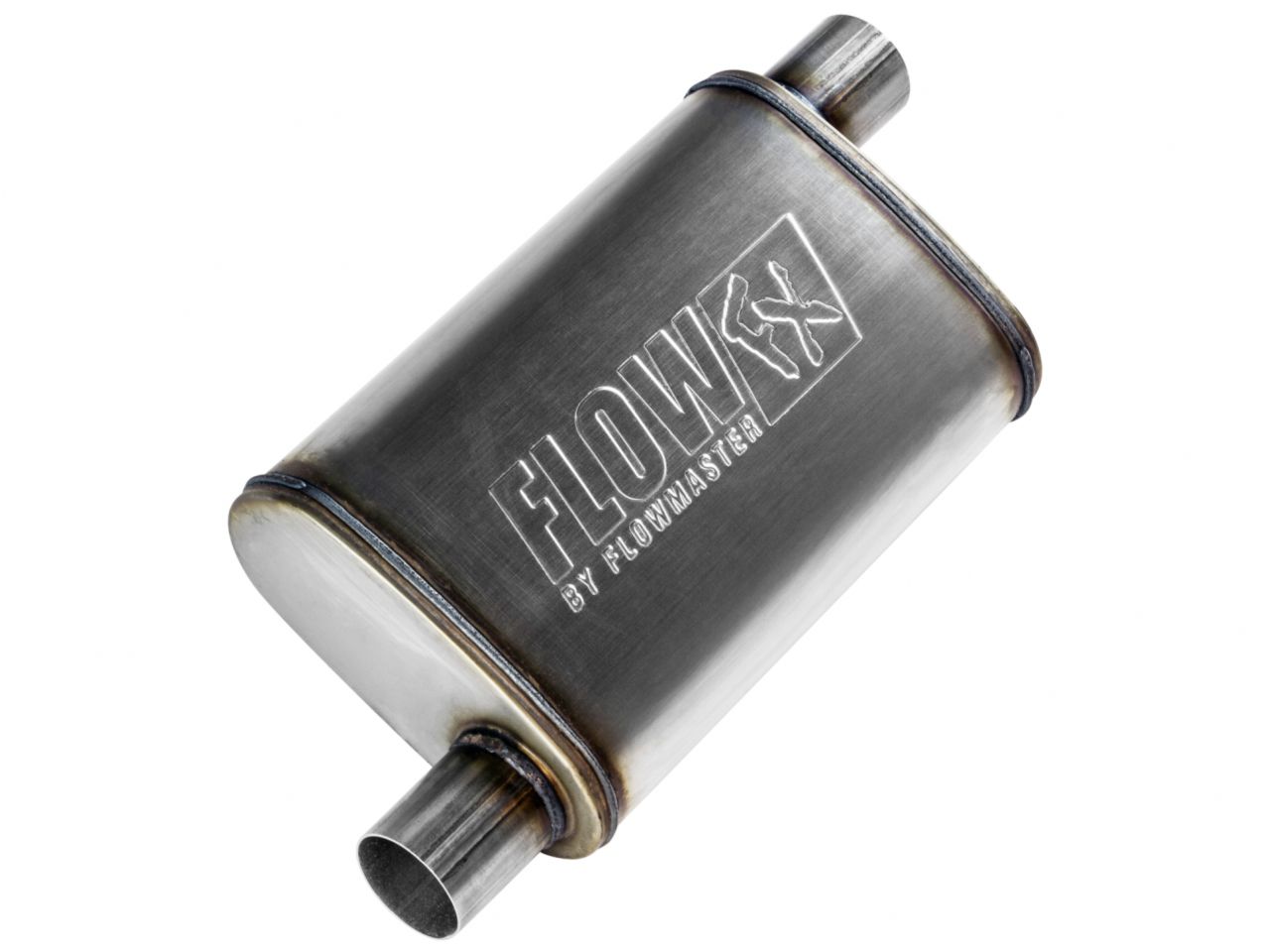 Flowmaster FlowFX Muffler, 2.25" IN (O) / OUT (O): ea, Stainless Steel