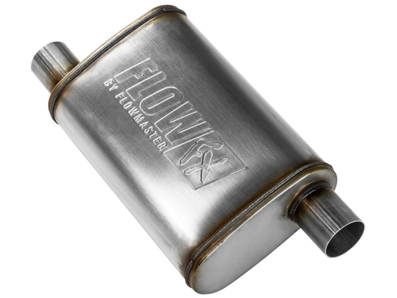 Flowmaster FlowFX Muffler, 2.25" IN (O) / OUT (O): ea, Stainless Steel