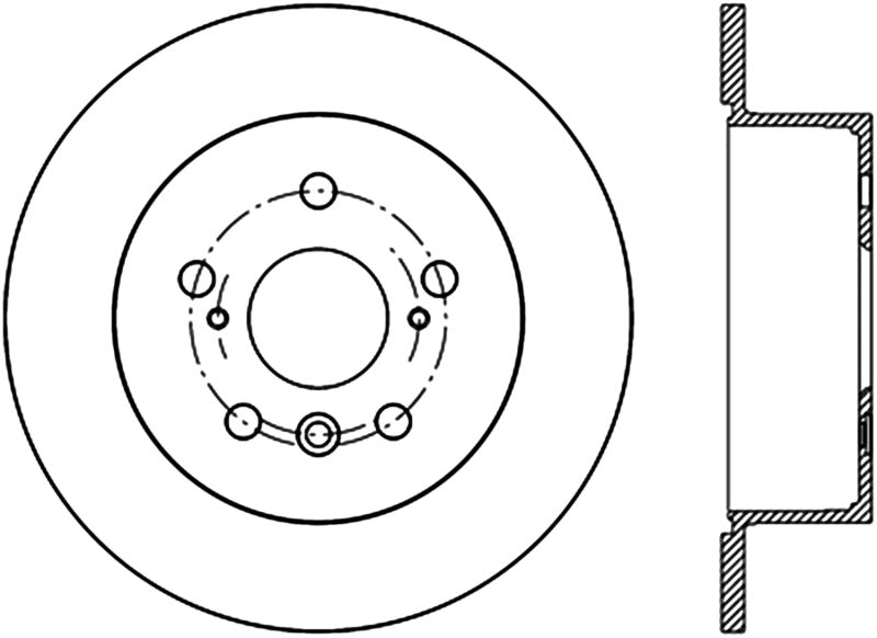 Stoptech 13-18 Toyota Avalon Rear CRYO-STOP Rotor 120.44188CRY