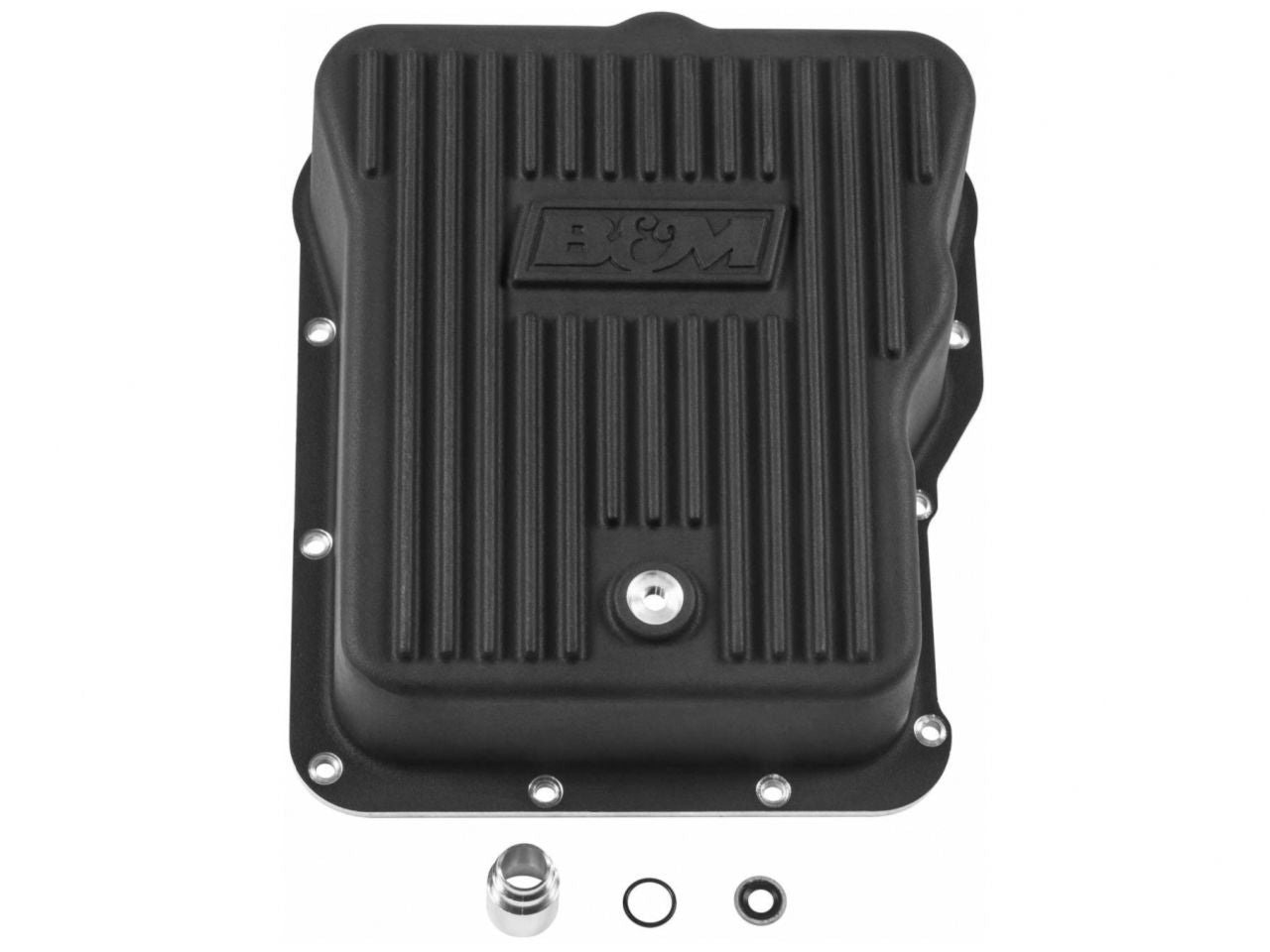 B&M Racing 01-18 GM 2500 / 3500 Hi-Tek Deep Transmission Pan - Black