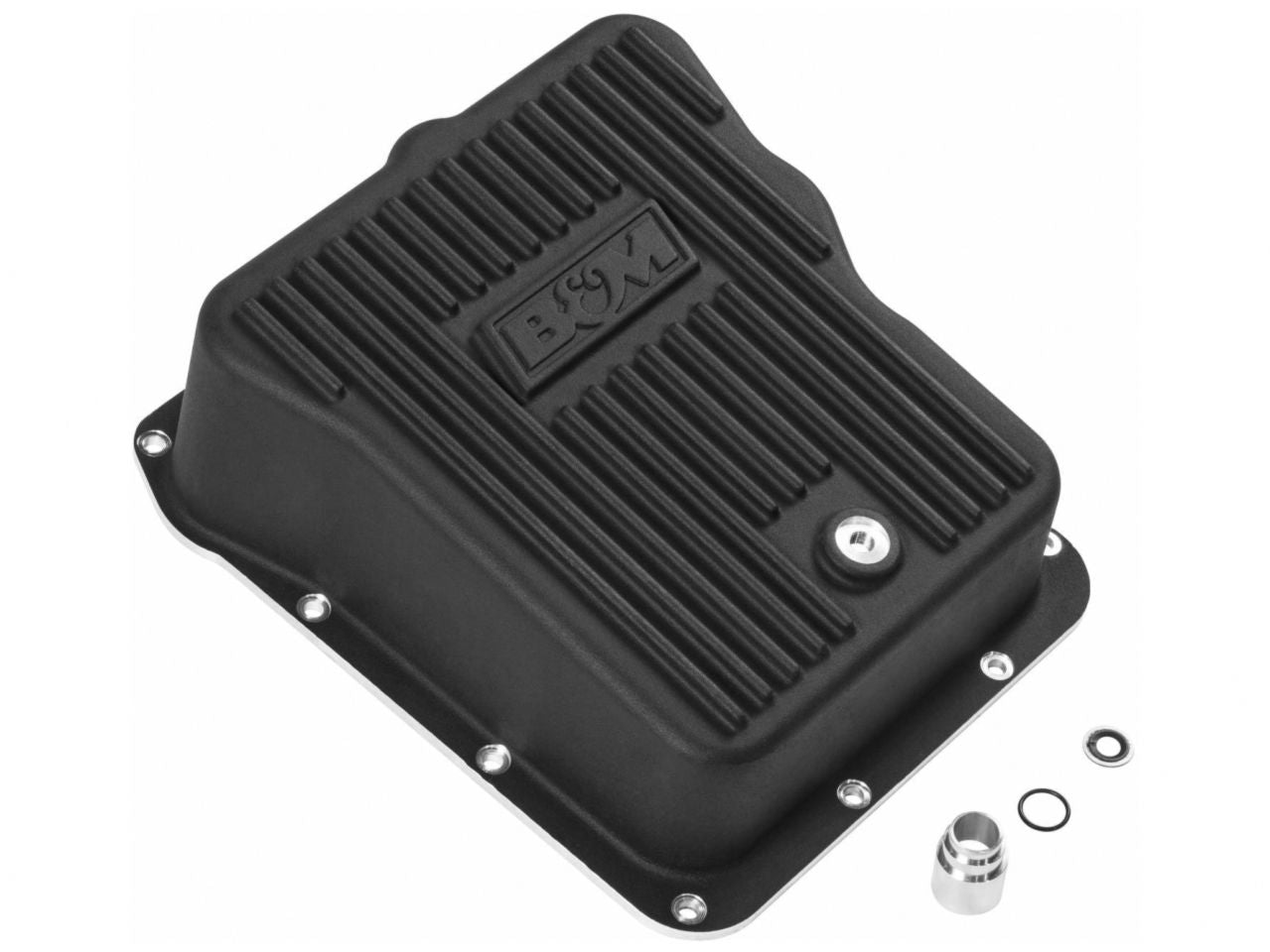 B&M Racing 01-18 GM 2500 / 3500 Hi-Tek Deep Transmission Pan - Black