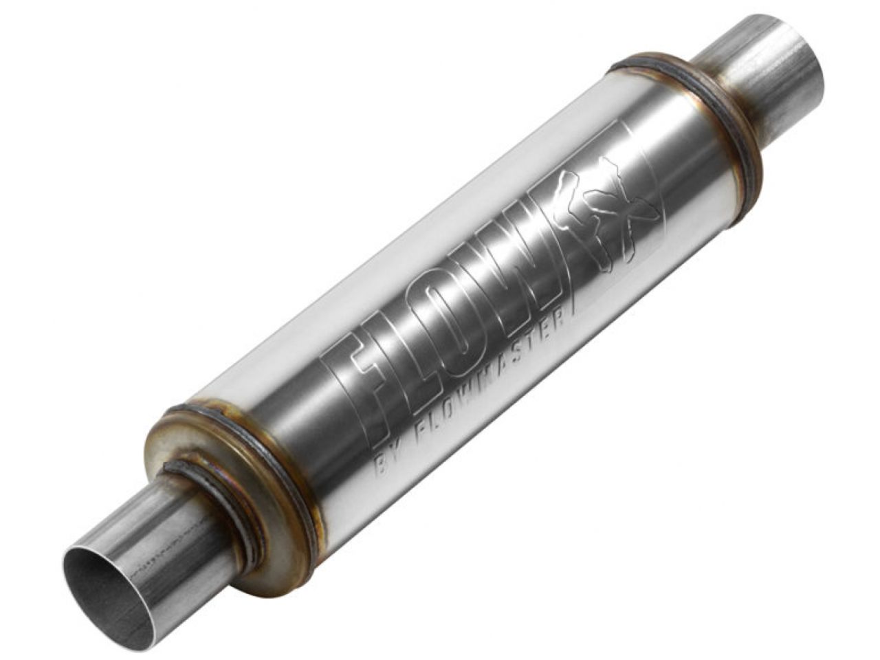 Flowmaster Muffler Stainless Steel - 2.25 InOut - Round Body - Moderate Sound