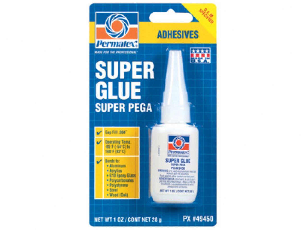 Permatex Super Glue,  2 g tube, carded, Each