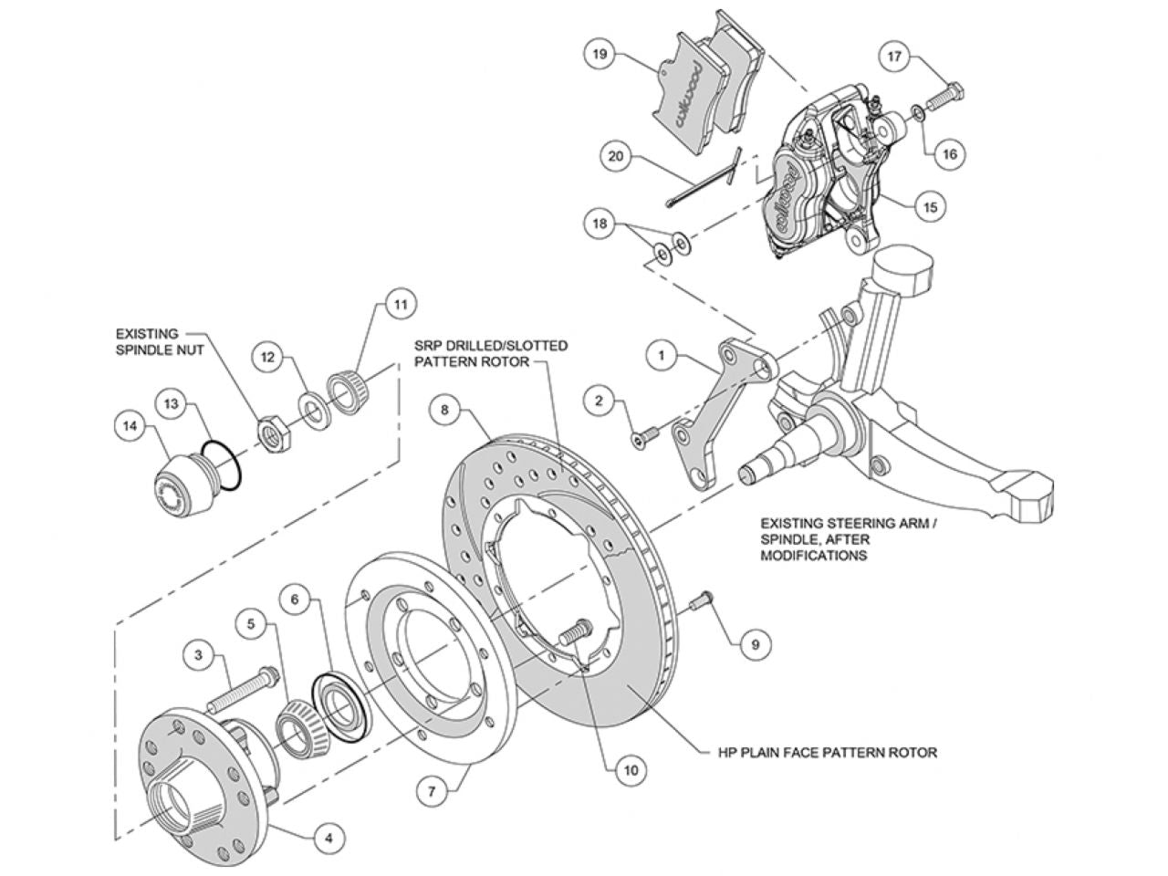 Wilwood FDL Front Kit, 11.00", Drilled, 79-87 GM "G" Body