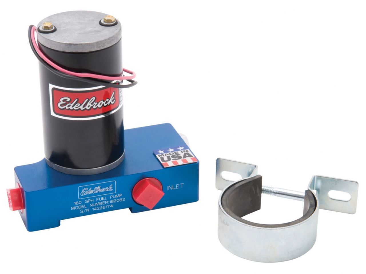 Edelbrock Quiet-flo In-line Blue Electric Fuel Pump - 160 Gph