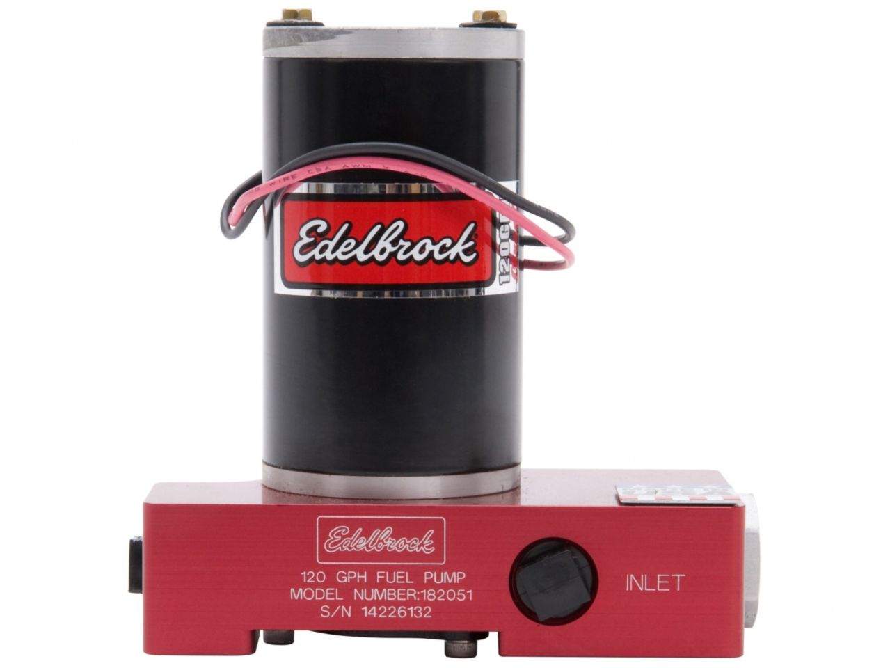 Edelbrock Quiet-flo In-line Red Electric Fuel Pump - 120 Gph