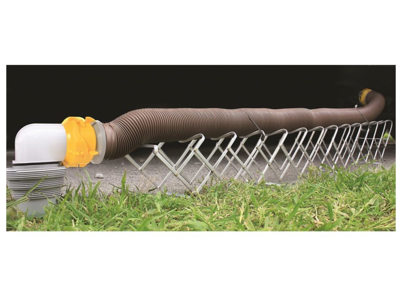 Camco Sewer Hose Support - 10' Folding, Aluminum Bilingual