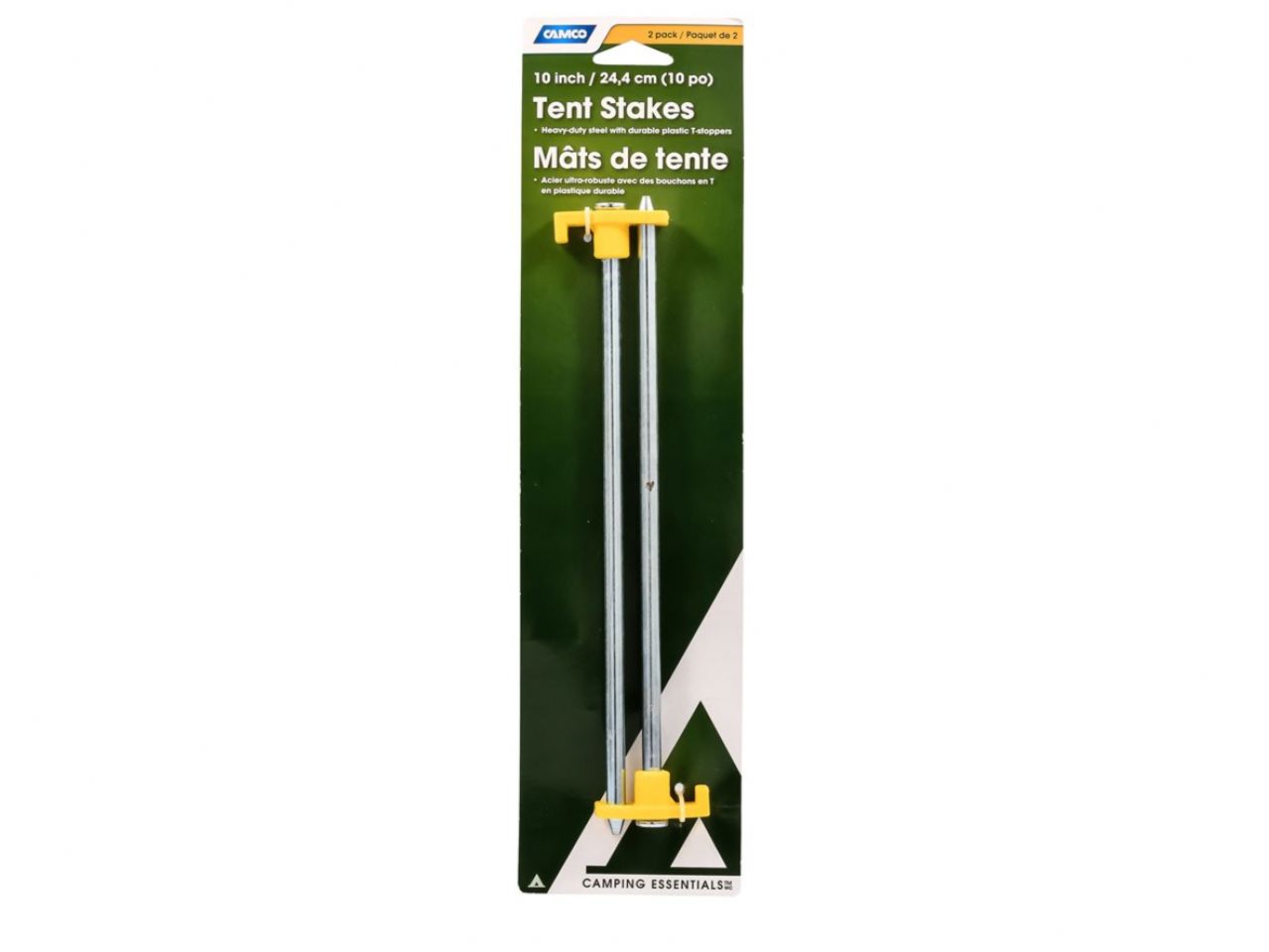 Camco Tent Stakes - Steel, 10", 2pack Bilingual