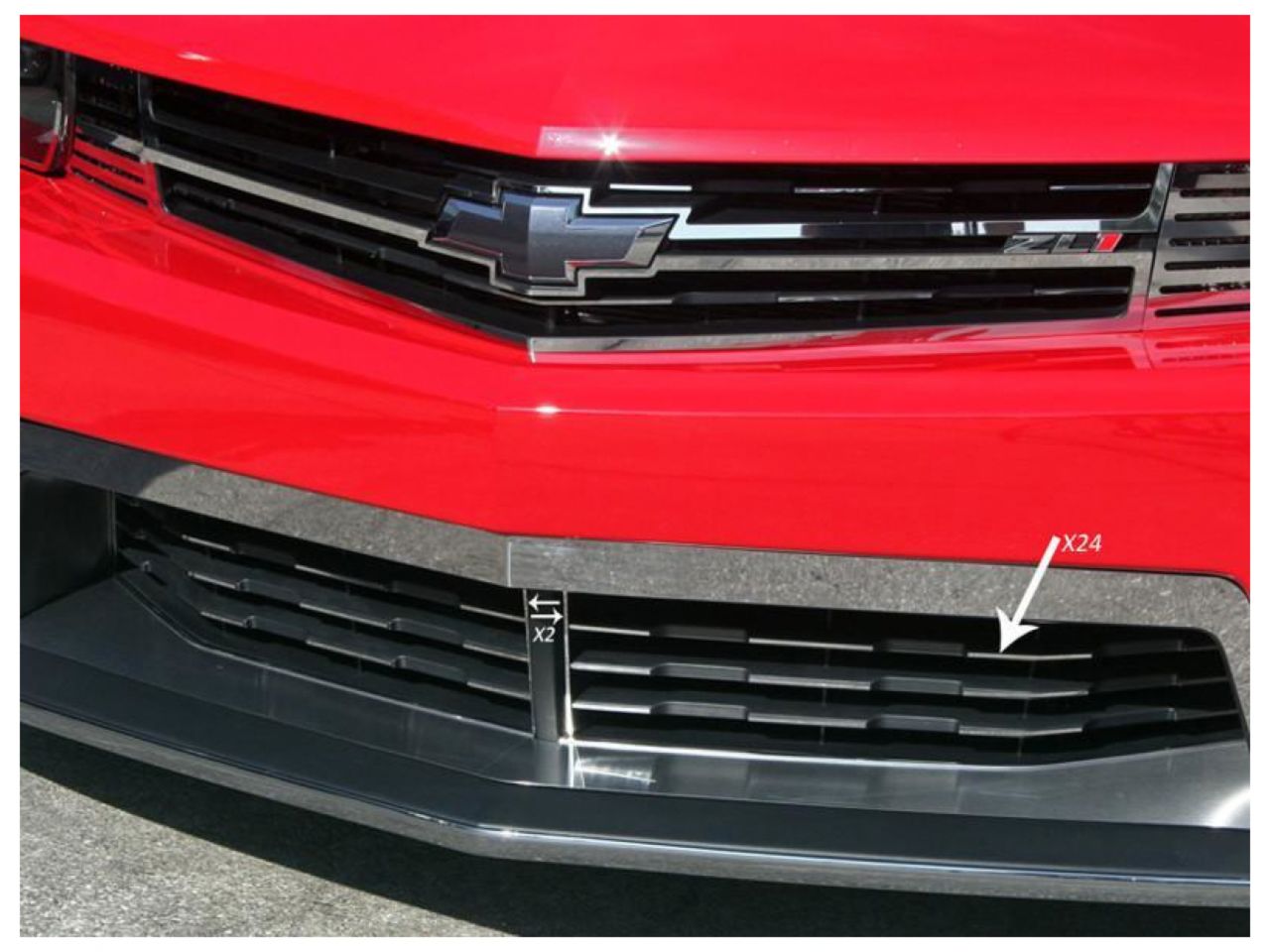 American Car Craft (ACC) 2012-2013 Camaro ZL1 - Lower Front Grille Trim Kit 26Pc