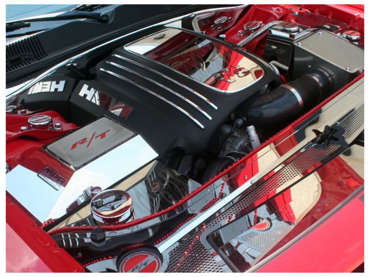 American Car Craft (ACC) Engine Cover;08-18 Challenger - 5.7L Engine Shroud Trim Kit Polished