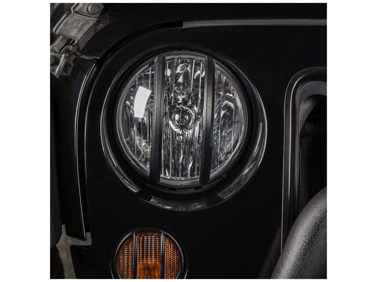 Rugged Ridge Elite Euro Guard Kit,Pivotal,Headlight,Black;07-18 Wrangler JK/JKU