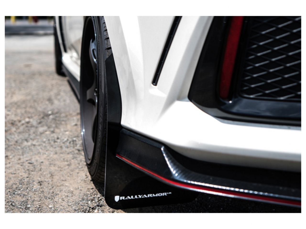 Rally Armor 2017-2019 Civic Type R Black Mud Flap Red Logo