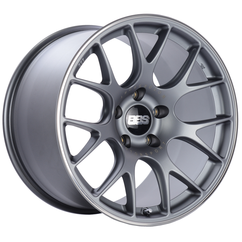 BBS CH-R 19x12 5x130 ET45 CB71.6 Satin Titanium Polished Rim Protector Wheel CH112TIPO Main Image