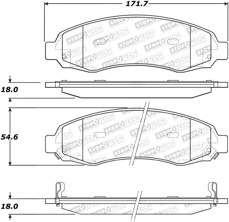 StopTech Street Brake Pads 308.09620 Main Image