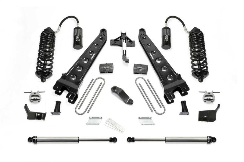 Fabtech 19-20 Ford F450/550 4WD 6in Radius Arm System w/DL 4.0 Resi Coilovers & DL 2.25 Shocks K2336DL Main Image