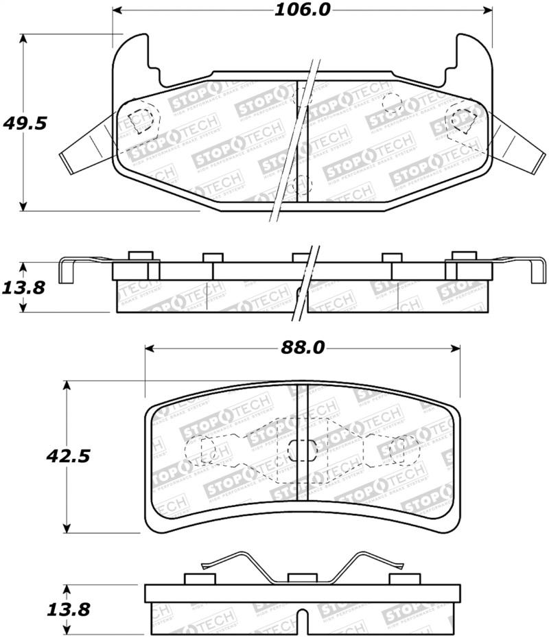 StopTech Street Brake Pads 308.03770 Main Image