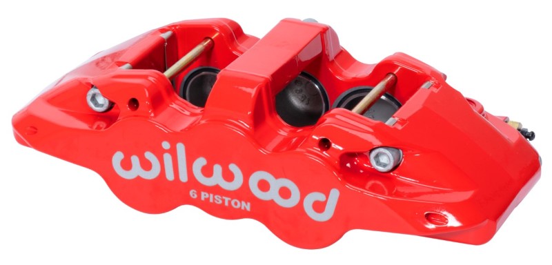 Wilwood Caliper-Forged DynaliteI w/Dust Seal-Red 4.04in Pistons, 1.25in disc, 120-14442-RD