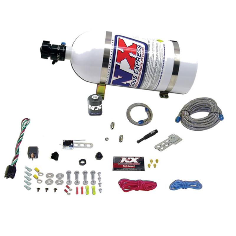 Nitrous Express Dry EFI Single Nozzle Nitrous Kit (35-150HP) w/15lb Bottle 21000-15 Main Image