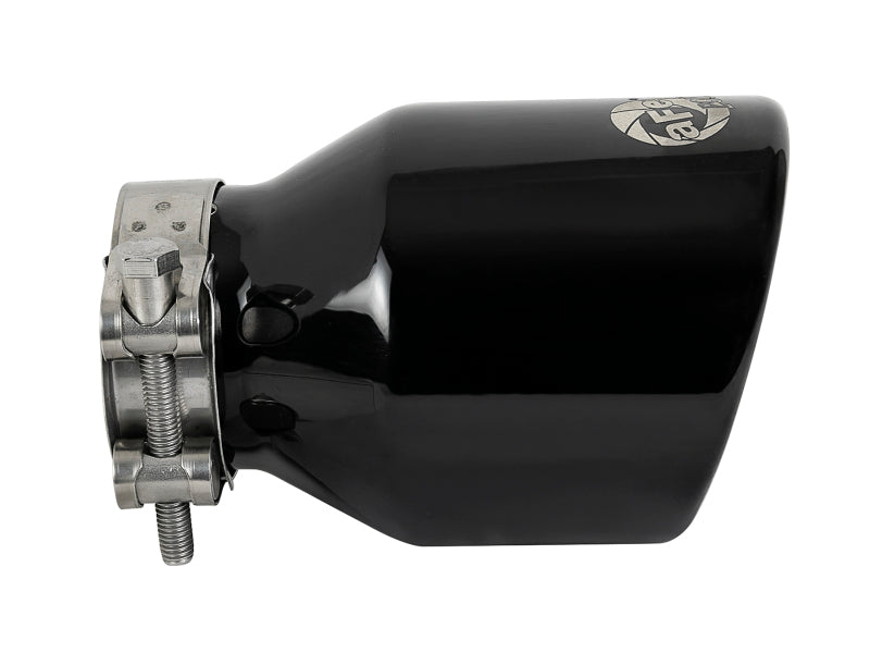 aFe MACH Force-Xp 409 SS Clamp-On Exhaust Tip 2.5in. Inlet / 4in. Outlet / 6in. L - Black 49T25404-B06