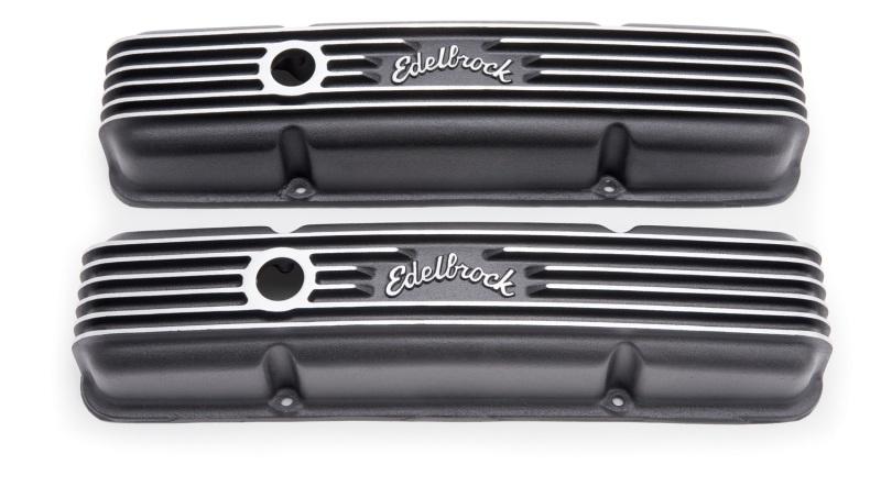 Edelbrock Valve Cover Classic Series Chevrolet 1959-1986 262-400 CI V8 Black 41433 Main Image