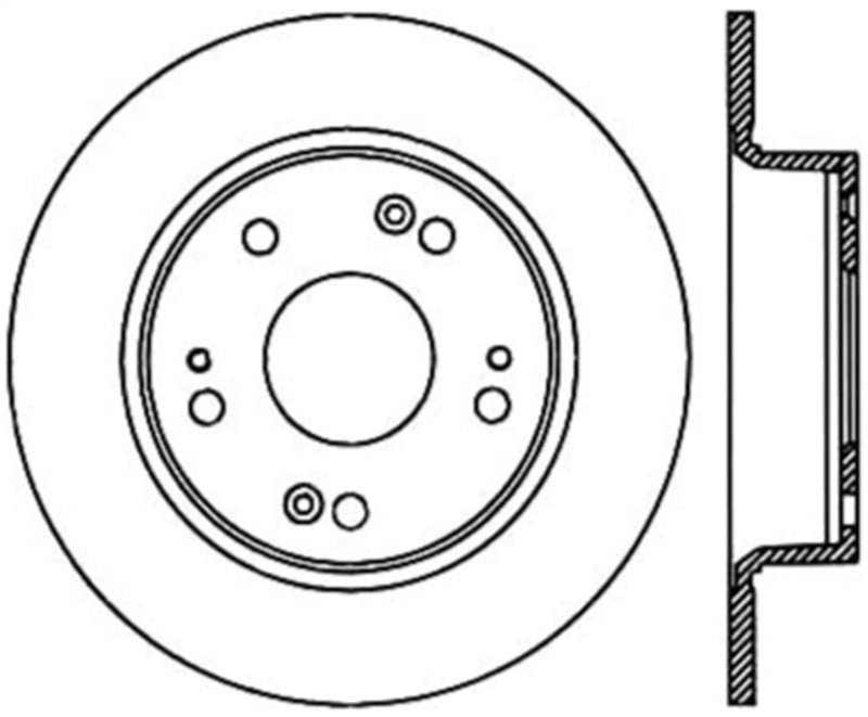 StopTech Sport Cryo Drilled/Slotted Brake Rotor; Rear Right