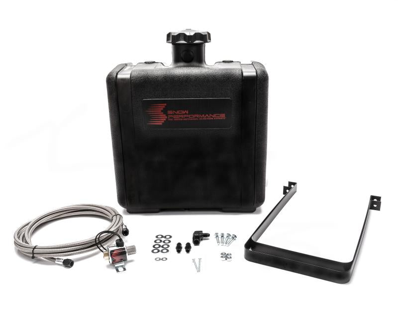 Snow Performance Water Tank Upgrade 7gal (w/Braided SS Line/Brackets/Solenoid/4AN Fittings) SNO-40016-BRD Main Image