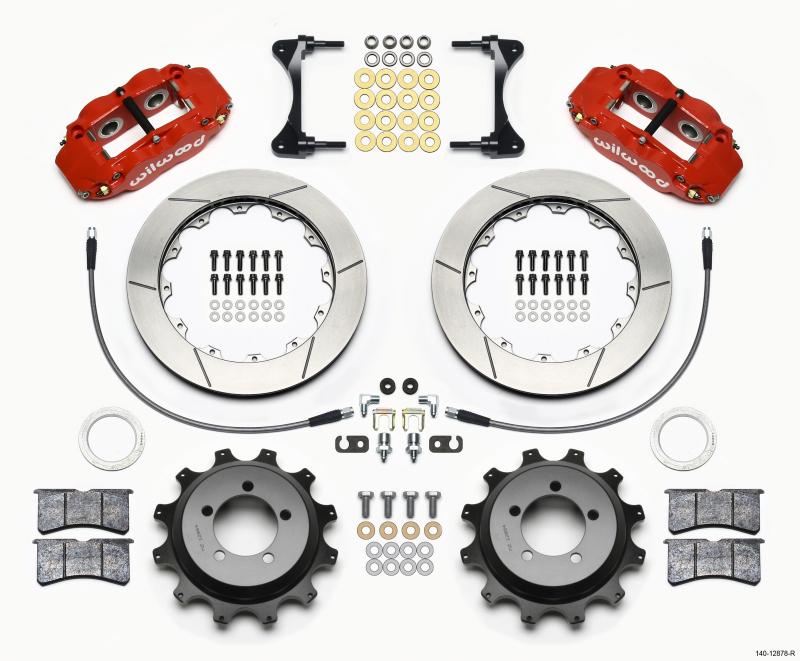 Wilwood Narrow Superlite 4R Rear Kit 12.88in Red 99-05 WRX / 99-07 Impreza 140-12878-R Main Image