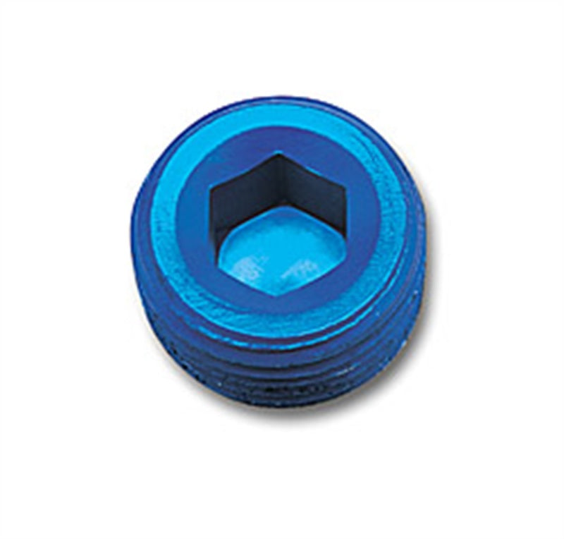 Russell 3/8 Inch Aluminum Allen Socket Pipe Plugs (Blue Finish)