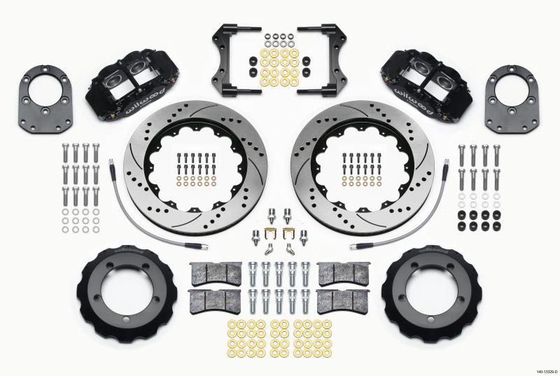 Wilwood Narrow Superlite 4R Front Hat Kit 14.00in Drilled 66-75 Ford Bronco Dana 30/44 w/Lines 140-13329-D Main Image