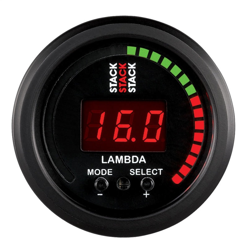 Autometer Stack Instruments 52mm Wideband Air-Fuel Ratio (LAMBDA) Gauge - Black ST3403