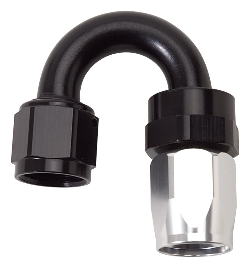 Russell HOSE END #10 AN SWIVEL 180 DEG TIGHT RADIUS CLR/BLK ANODIZED