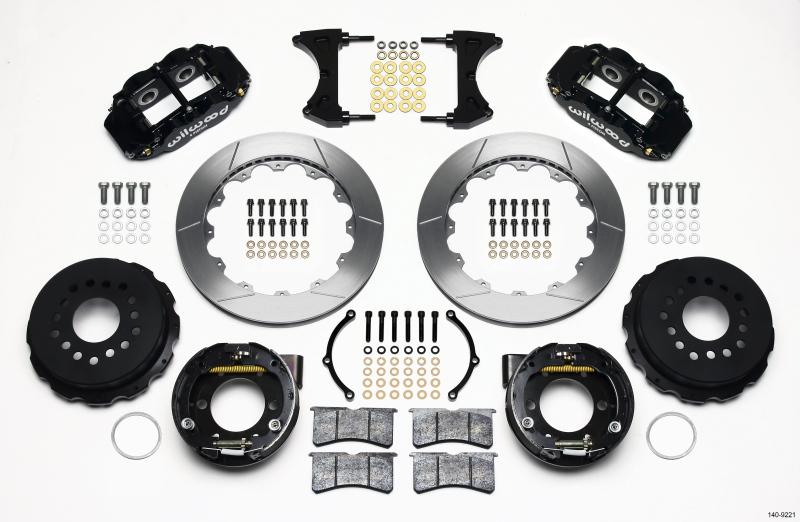 Wilwood Narrow Superlite 4R Rear P-Brk Kit 12.88in 2005-2014 Mustang 140-9221 Main Image