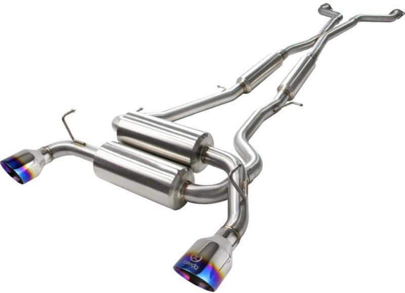 aFe Takeda 2-1/2in 304SS Cat-Back Exhaust Infiniti G37 08-13/Q60 14-15 V6-3.7 w/ Blue Flame Tips 49-36103-L