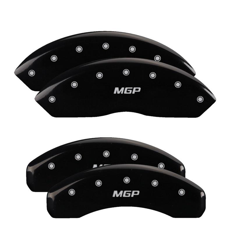 MGP 4 Caliper Covers Engraved Front & Rear MGP Black finish silver ch 10022SMGPBK Main Image