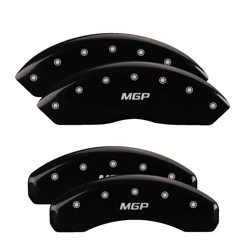 MGP 4 Caliper Covers Engraved Front & Rear MGP Black finish silver ch 42010SMGPBK Main Image