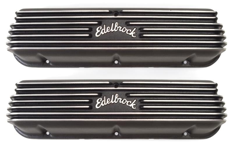 Edelbrock Valve Cover Classic Series Ford 1962-95 221 351W V8 Black 41603 Main Image