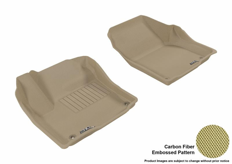 3D MAXpider 2012-2020 Land Rover Range Rover Evoque Kagu 1st Row Floormat - Tan L1LR00611502 Main Image