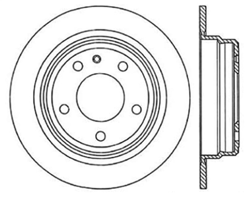 StopTech Sport Cryo Drilled/Slotted Brake Rotor; Rear Right