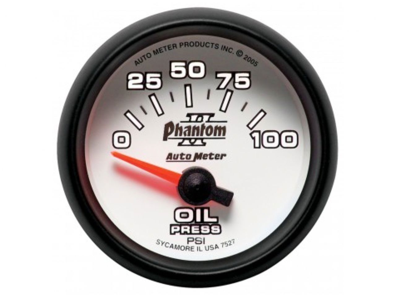 Autometer Gauge, Oil Pressure, 2 1/16", 100Psi, Electric, Phantom II