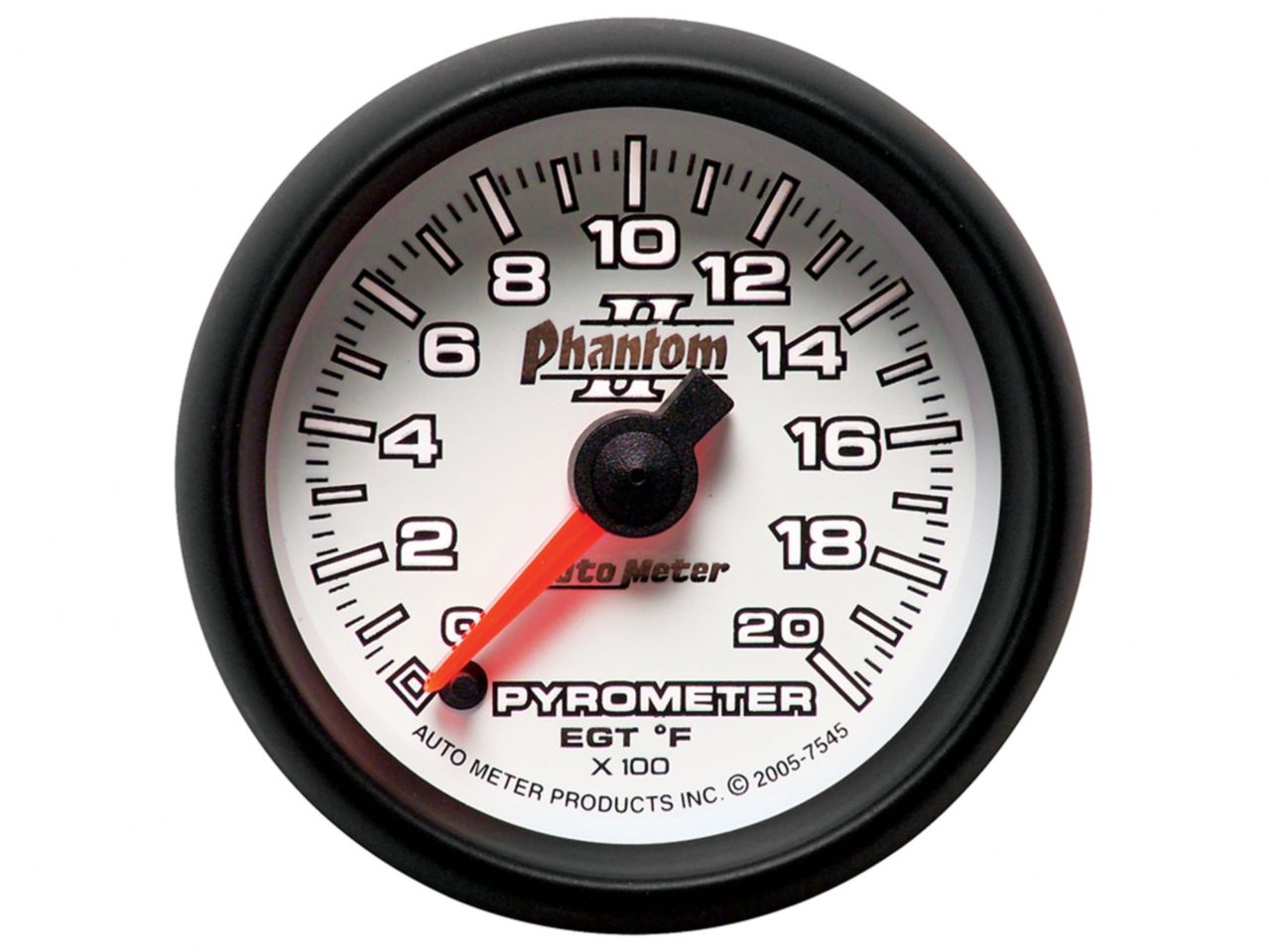 Autometer 2-1/16" Pyrometer, 0-2000 °F, Stepper Motor, Phantom II