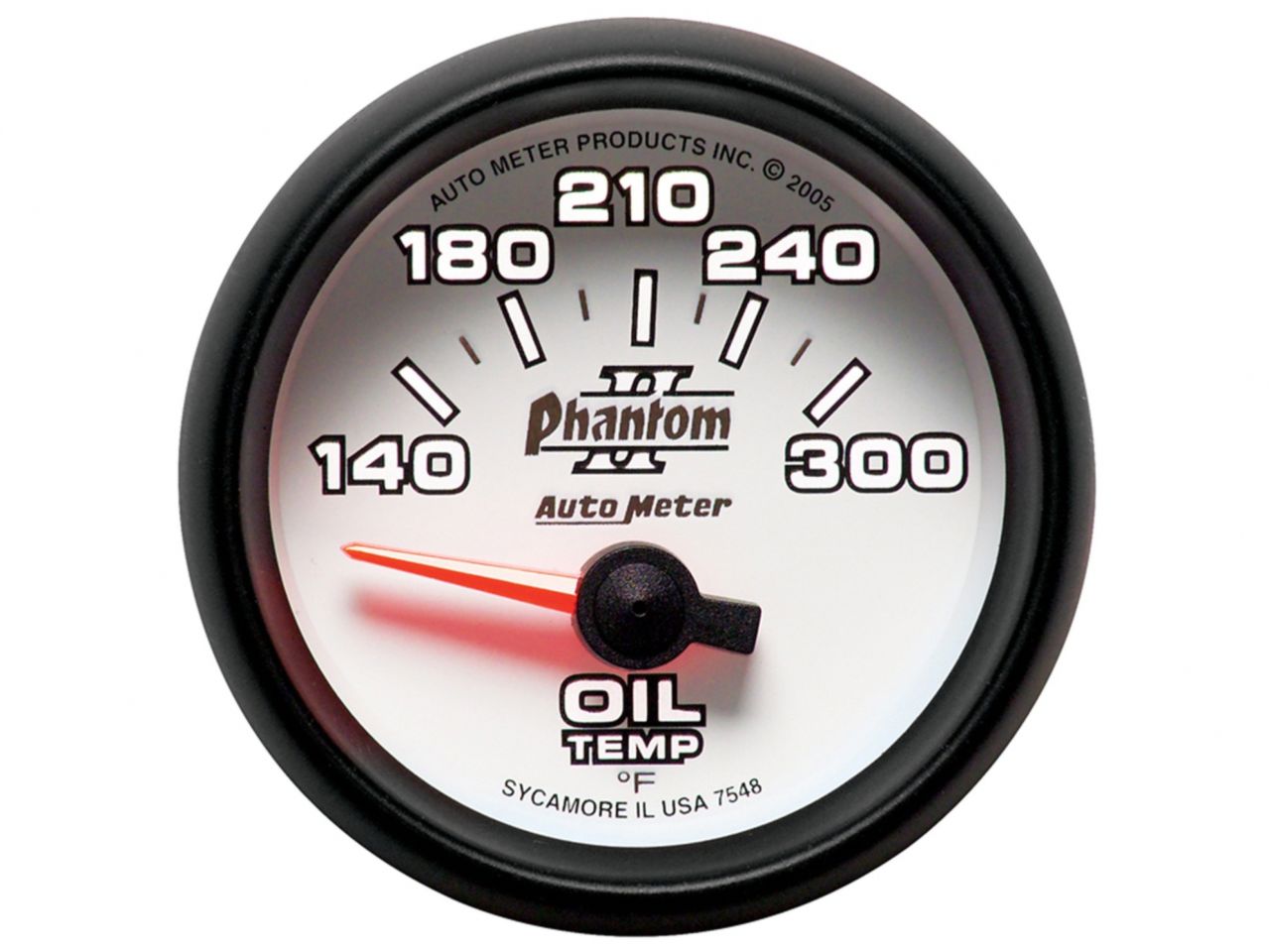 Autometer Gauge, Oil Temp, 2 1/16", 140-300 Deg. F, Electric, Phantom II