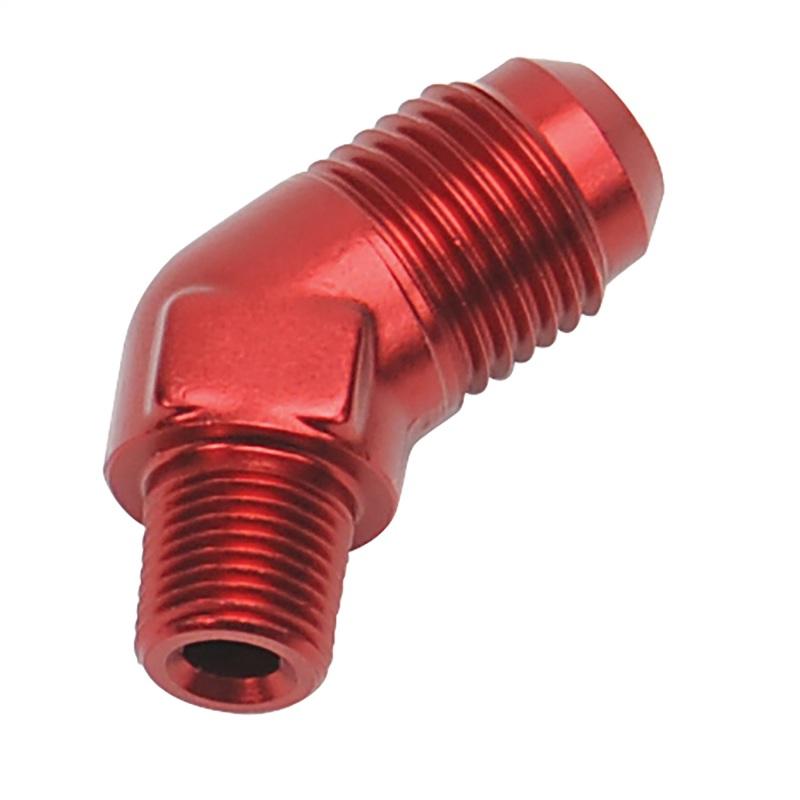 Russell Performance -6 AN MALE X 1/8in NPT MALE 45 DEG (Red) 660104 Main Image