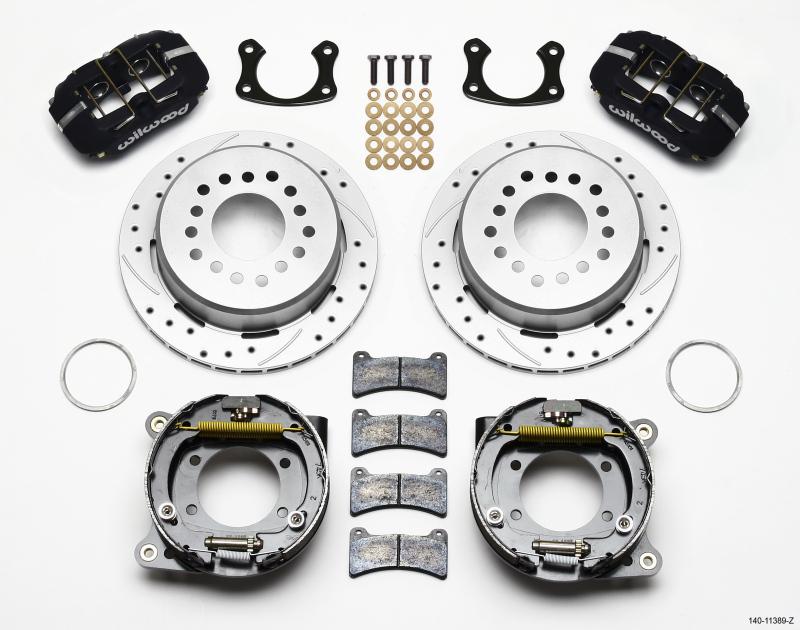 Wilwood Dynapro Low-Profile 11.00in P-Brake Kit Drill Zinc New Big Ford 2.50in Offset 140-11389-Z Main Image