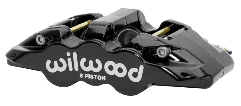 Wilwood Caliper - Aero-DS Forged Six-Piston Caliper Black 6.52in Piston 1.25in Rotor - Black 120-15527-BK